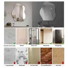 High Definition Acrylic Irregular Bathroom Mirror Wall Mirror Sticker Anti Shatter Non Glass Living Room Decorative Mirror